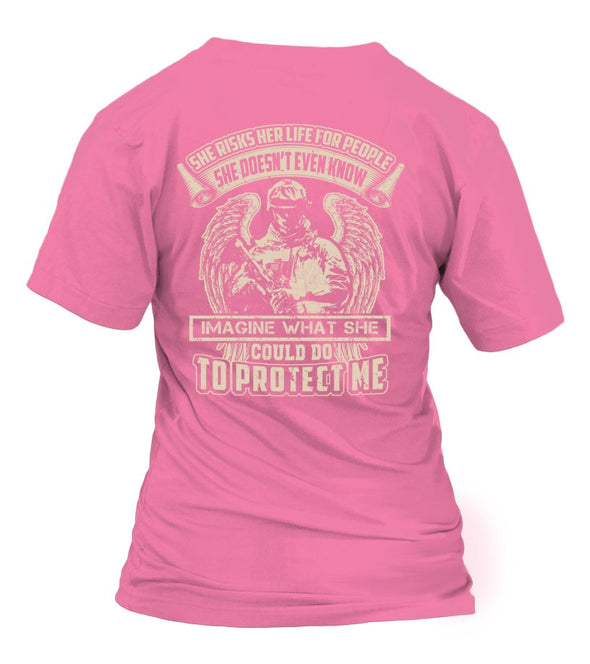 Army Mom She Risks Her Life T-shirts - MotherProud