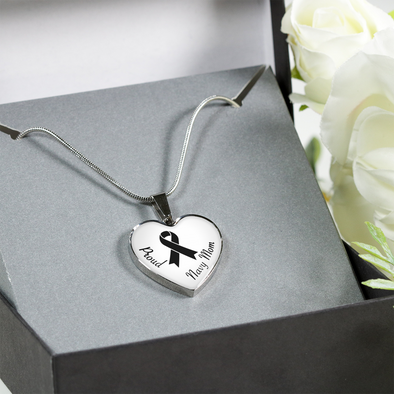 Proud Navy Mom Silver Gold Necklaces - MotherProud