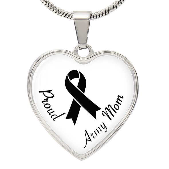 Proud Army Mom Silver Gold Necklaces