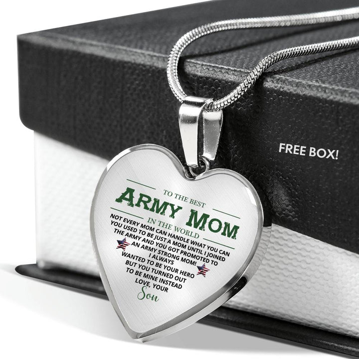 Army Mom Can Handle Heart Necklace image 4