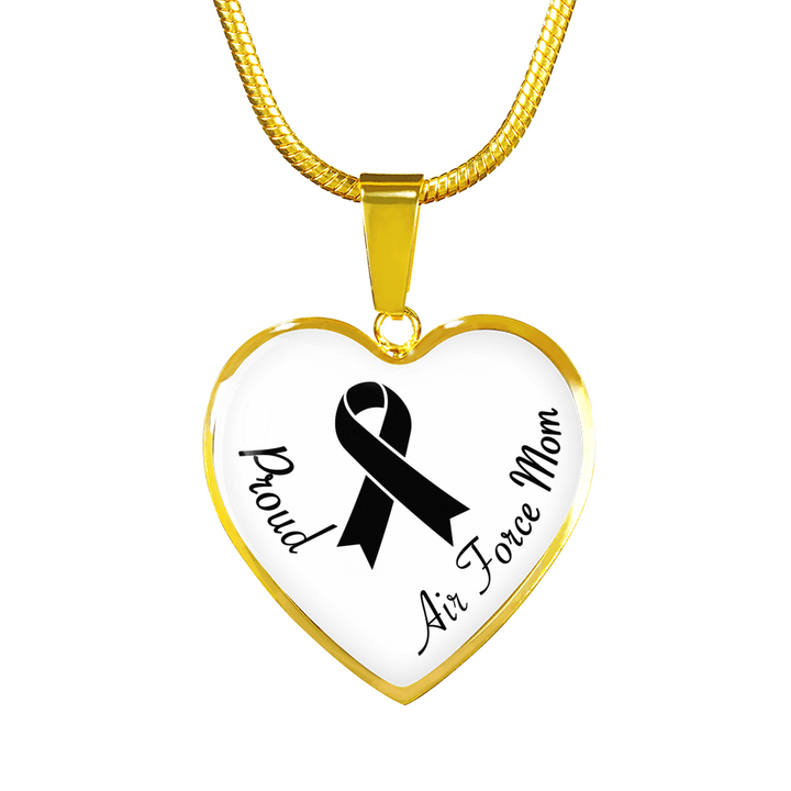 Proud Air Force Mom Silver Gold Necklaces - MotherProud