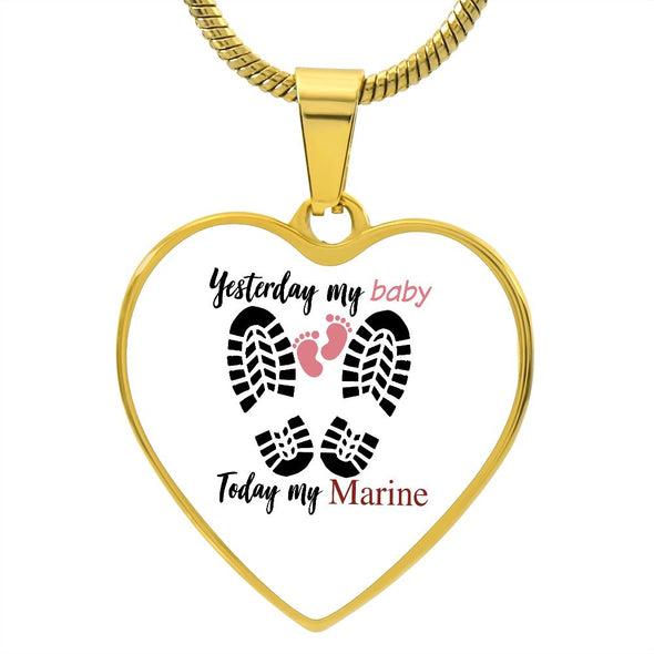 Marine Mom Yesterday Necklace