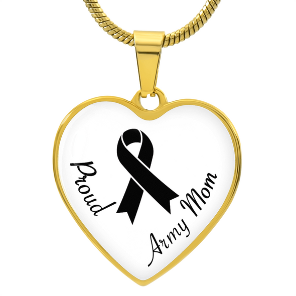 Proud Army Mom Silver Gold Necklaces