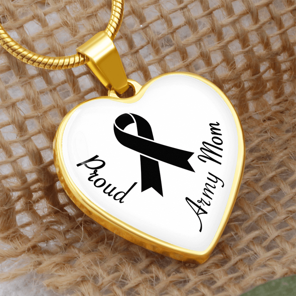 Proud Army Mom Silver Gold Necklaces