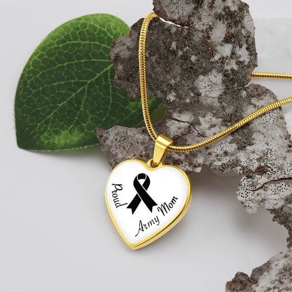 Proud Army Mom Silver Gold Necklaces