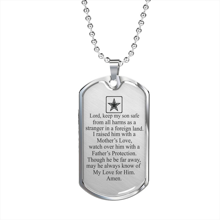 Army Mom Prayer Dog Tag image 2