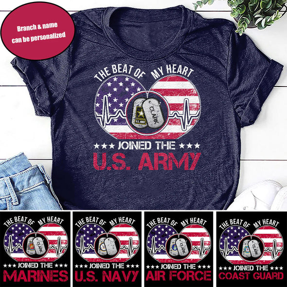 Personalized Beat Military Mom Family T-shirts