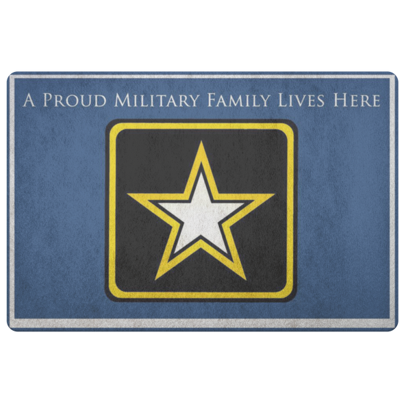 A Proud Military Family Lives Here Doormat - MotherProud