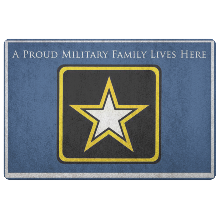 A Proud Military Family Lives Here Doormat - MotherProud