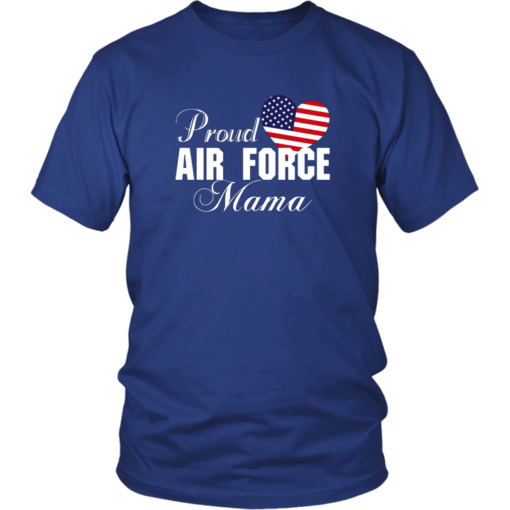 Gift for Grandma - Proud Air Force Mama Heart T-shirt - MotherProud