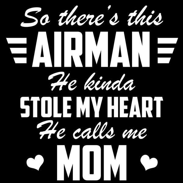 Air Force Mom Airman Stole My Heart Decal - MotherProud