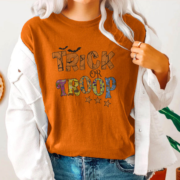 Halloween Trick or Troop Military Mom Family T-shirts