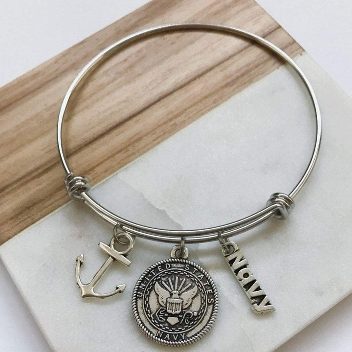 Navy Bangle Bracelet Gift