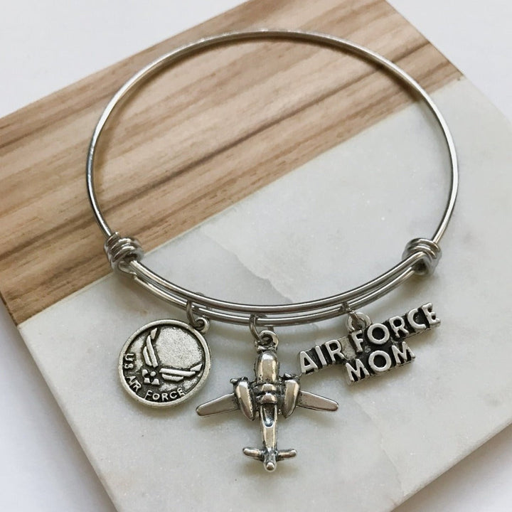 Air Force Mom Bangle Bracelet Gift