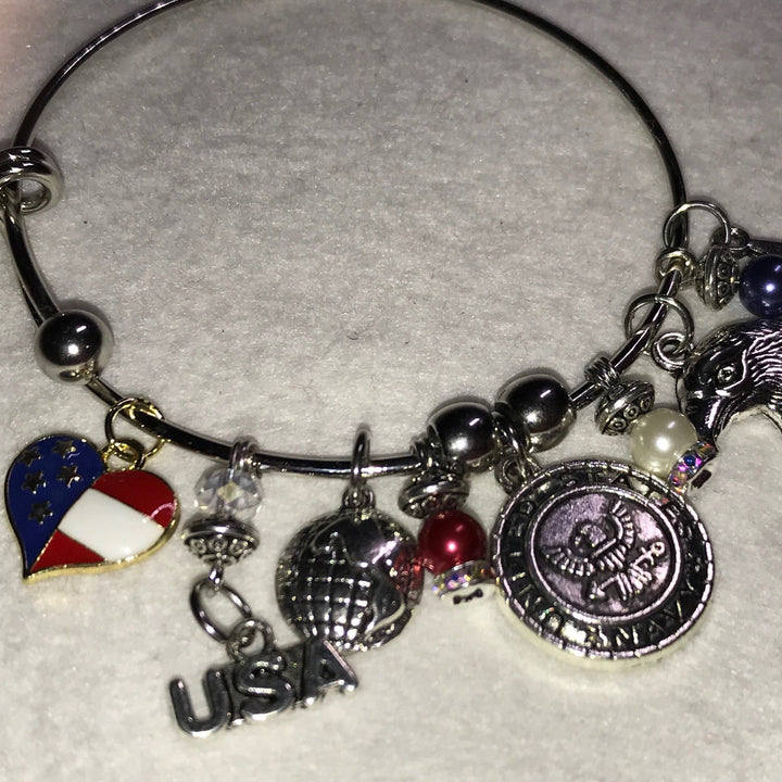 navy mom bracelet bangle