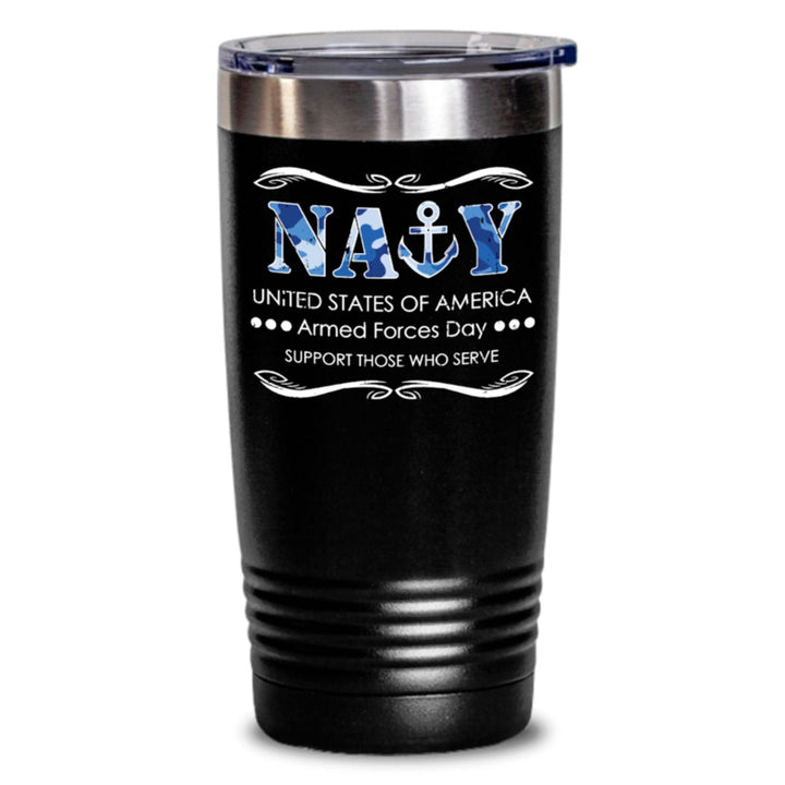Navy Mom Stainless Steel Tumbler Insulated Coffee