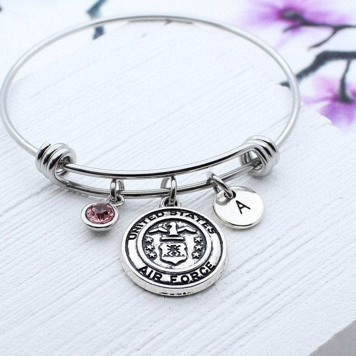 Air Force Mom Bangle Bracelet
