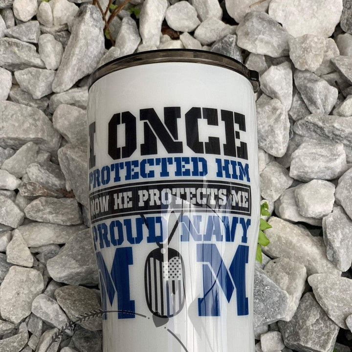Proud Navy Mom Tumbler Hogg