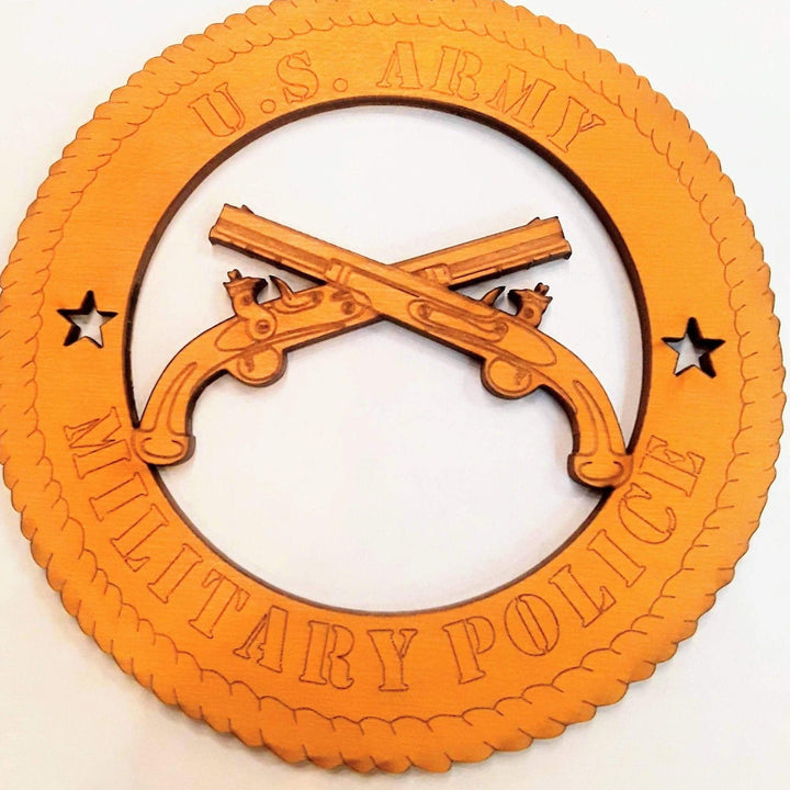 U.S. Army Military Police wooden ornament