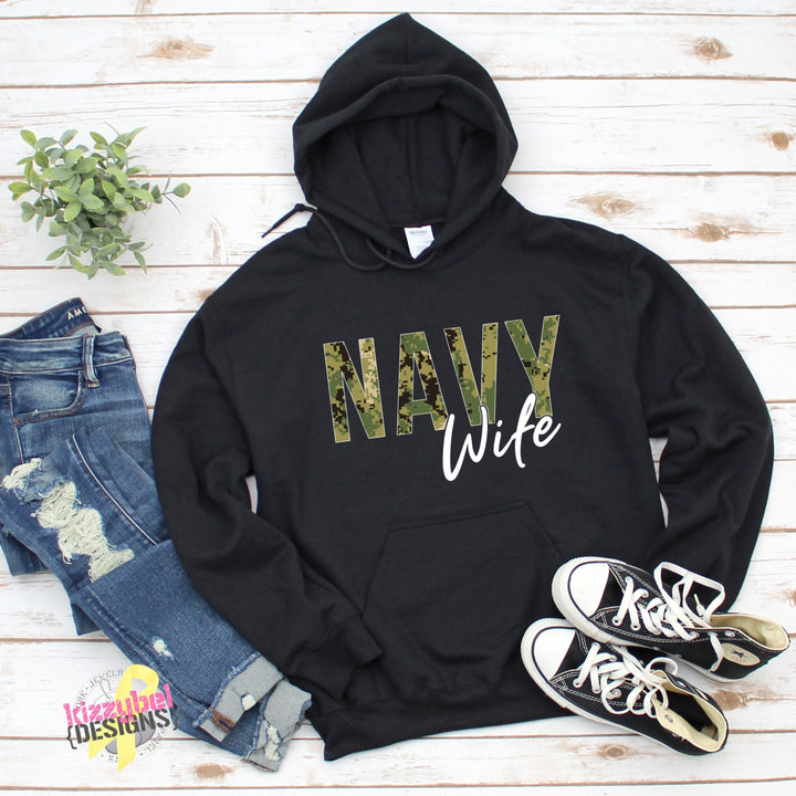Navy Wife Hoodie