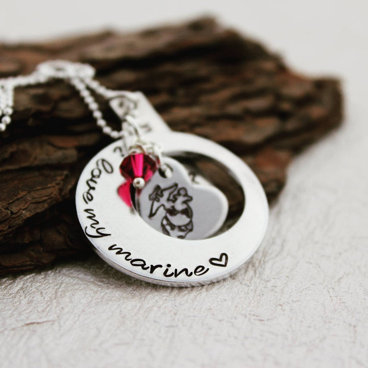 I Love my Marine Wife Necklace