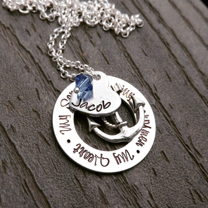 Navy Mom Necklace Sailor