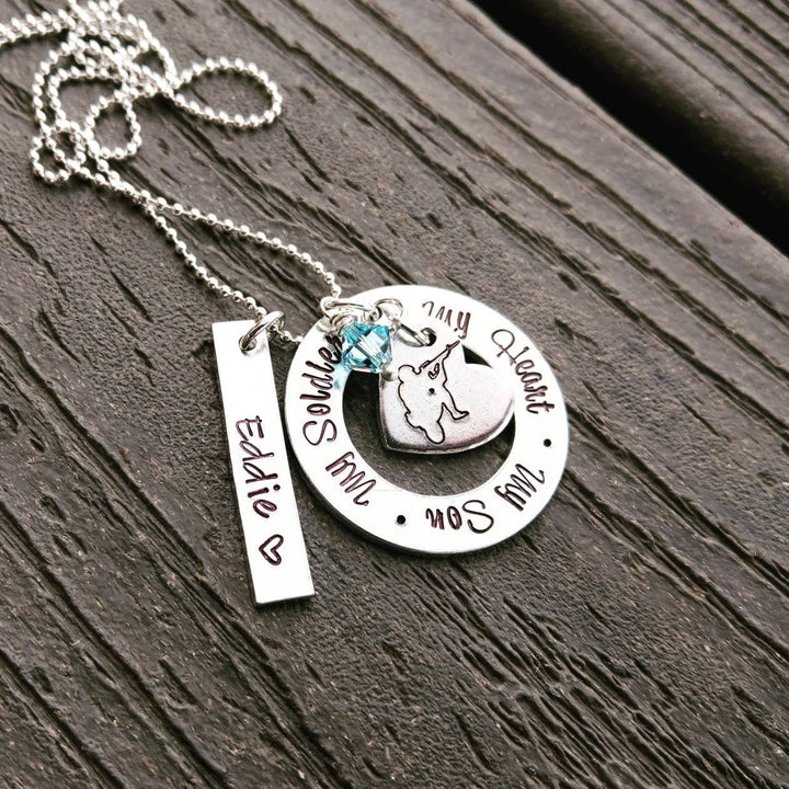 Army Mom Necklace Gift Love Soldier