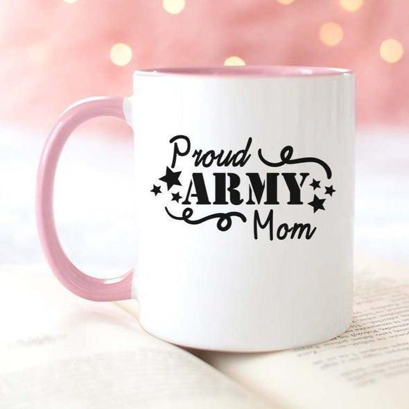 Proud army mom coffee mug