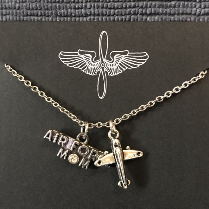 Air Force Mom Necklace accent and coordinating