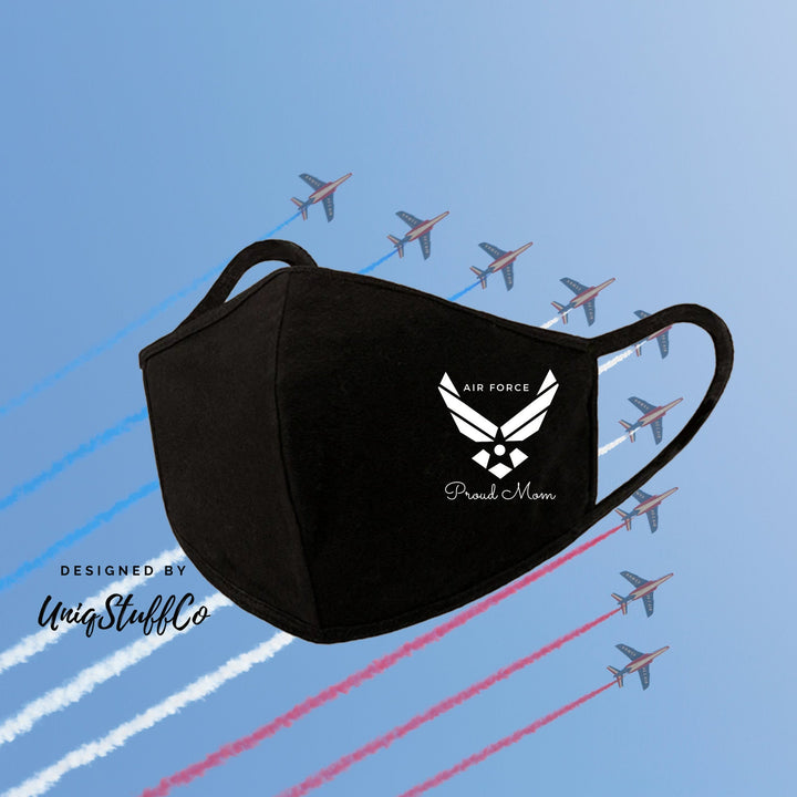 USAF Air Force Mom Face Mask Reusable Washable