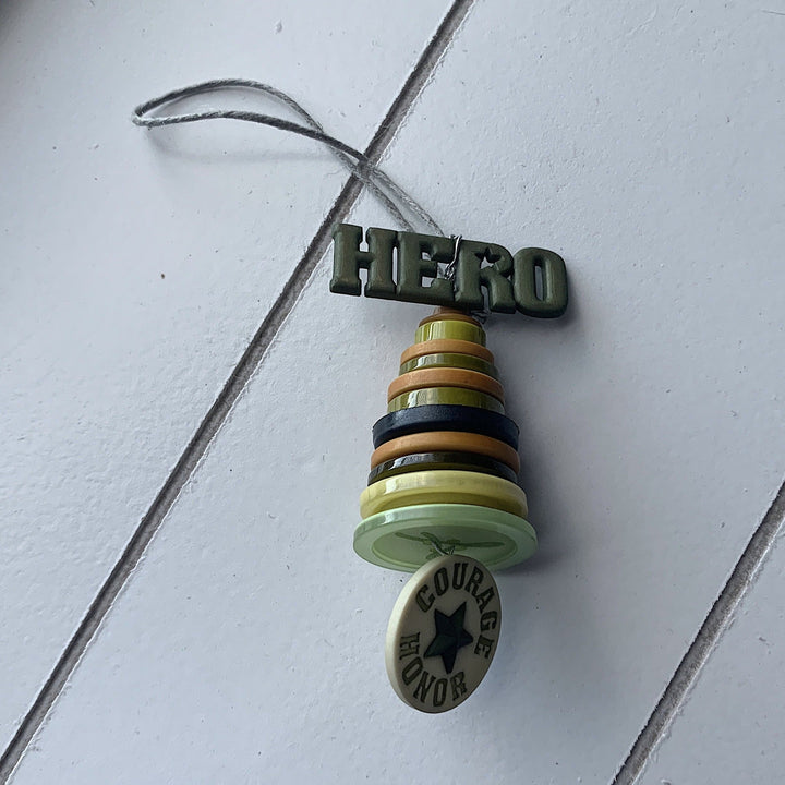 Military Button Tree Ornament