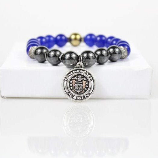 U.S. Air Force mom Bead Bracelet