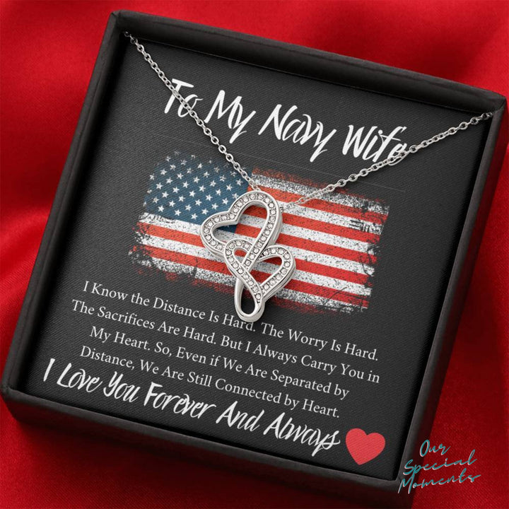 Navy Wife Gift Heart Necklace Gift