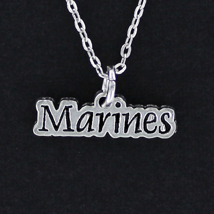 MARINES Necklace mom on Cable Chain