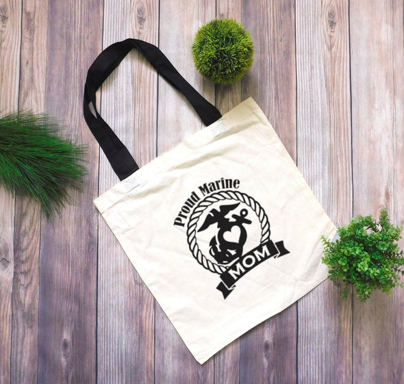 Proud Mom Marine Tote Bag