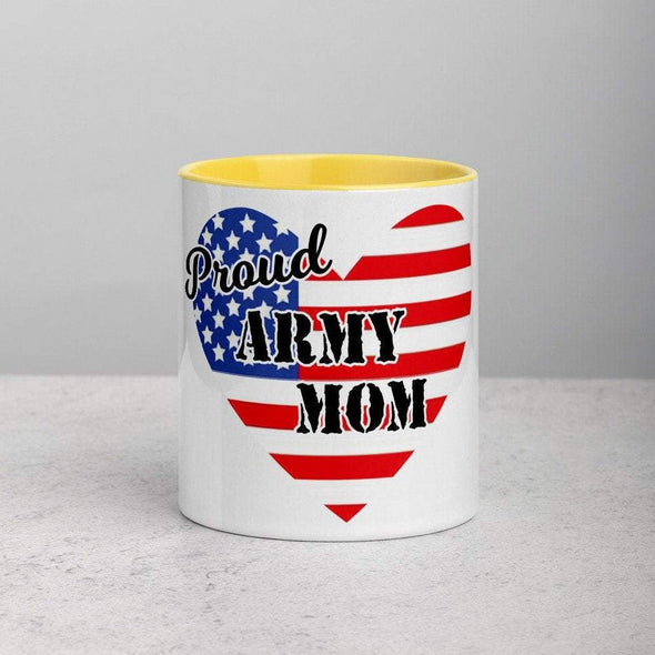 Proud Army Mom Mug with Color Inside