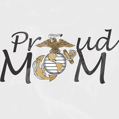USMC Marine Proud Mom Lettering