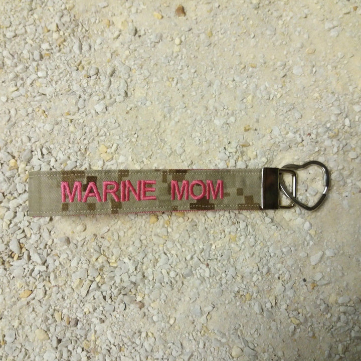 Marine Mom Customizable ACU Name Tape Key Chain - MotherProud