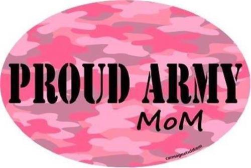 Proud Army Mom Oval Plastic Magnet - MotherProud