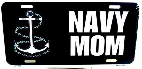 License plate NAVY MOM Patriotic military USN - MotherProud