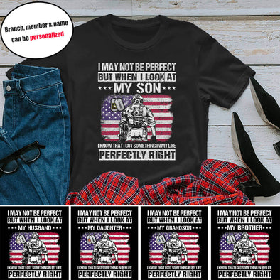 Personalized Perfect Military Mom Family T-shirts