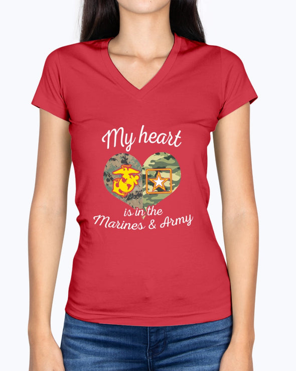 Proud Marine Army Mom My Heart T-shirts - MotherProud