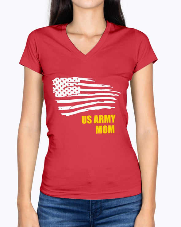 Proud Army Mom Flying Flag T-shirts - MotherProud