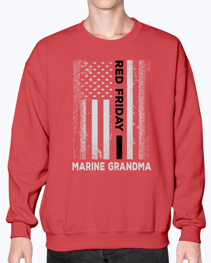 Proud Marine Grandma Red Friday Flag T-shirts - MotherProud