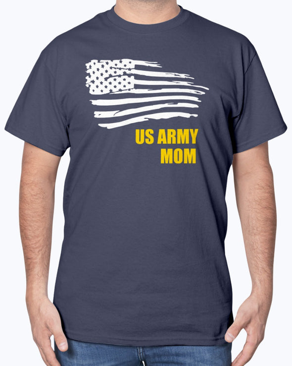 Proud Army Mom Flying Flag T-shirts - MotherProud