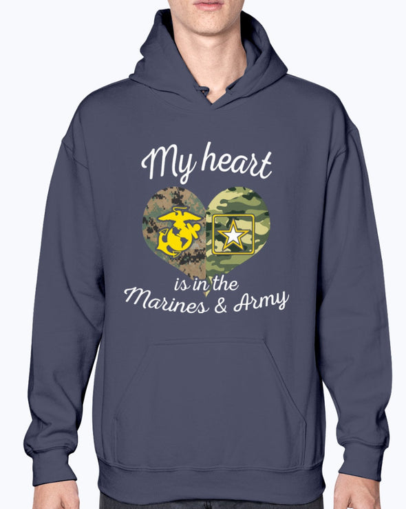 Proud Marine Army Mom My Heart T-shirts - MotherProud
