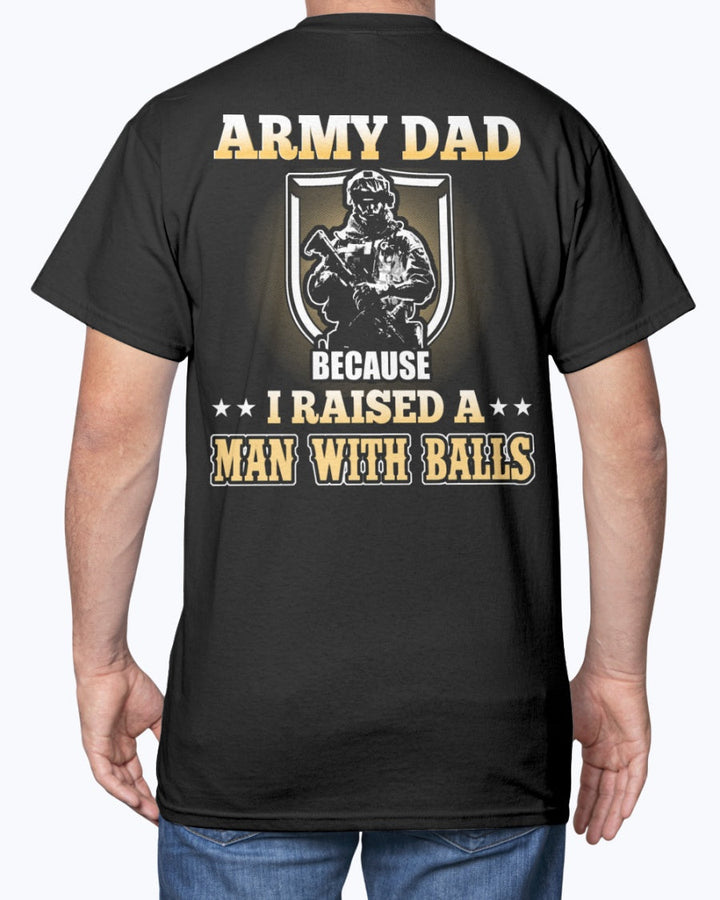 Proud Army Dad Man with Balls T-shirts - MotherProud