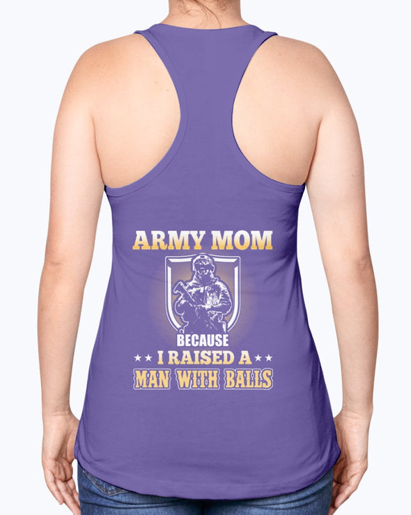 US Army Mom Man with Balls T-shirts
