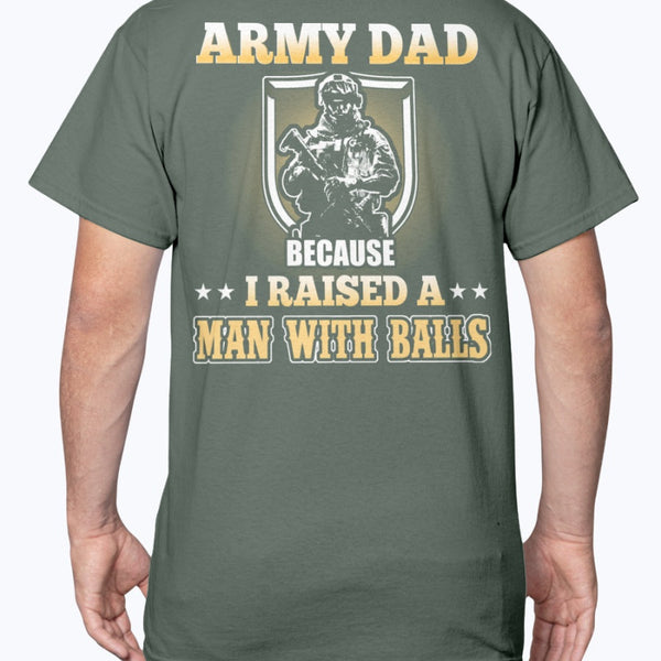 Proud Army Dad Man with Balls T-shirts - MotherProud