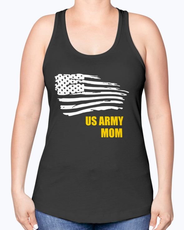 Proud Army Mom Flying Flag T-shirts - MotherProud